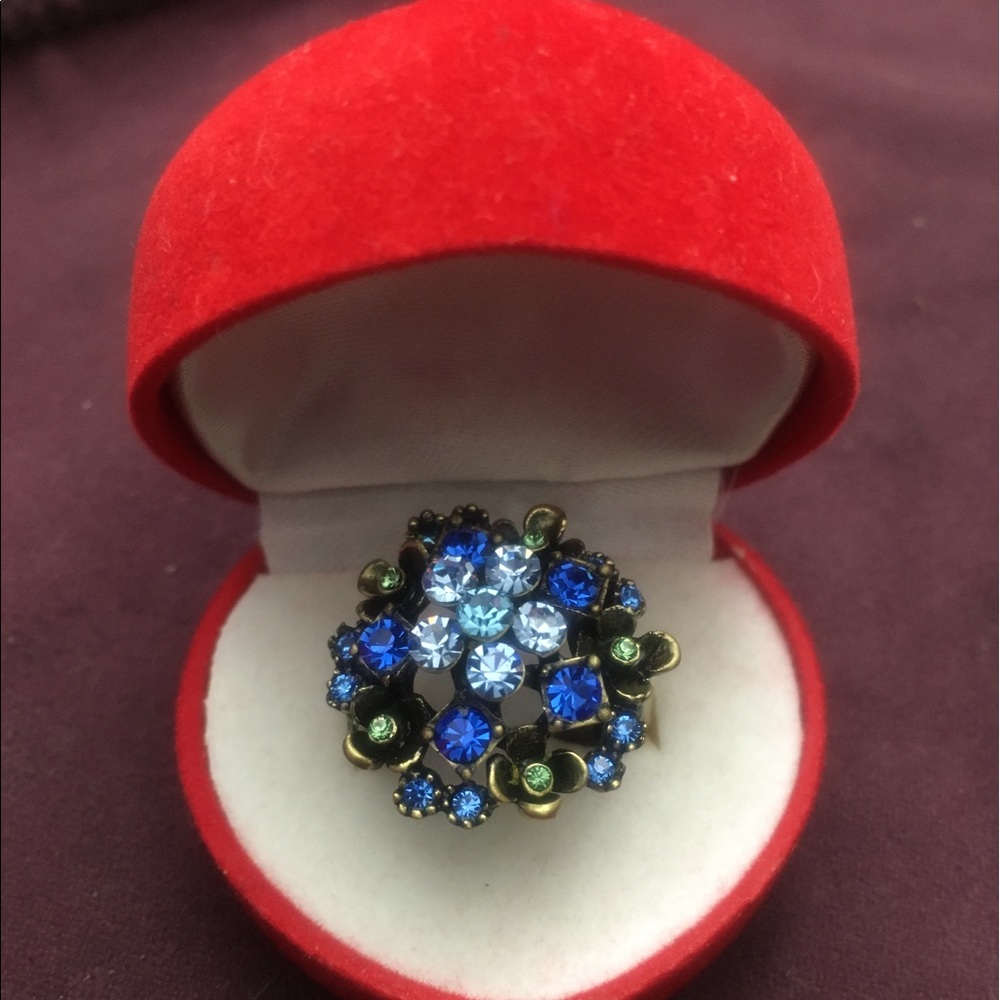 LaVintage Antique Gold Brass Custom Ring Size 7